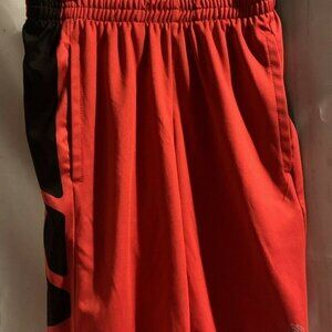 ZELOS Boys Shorts Size S Red Black Elastic Waist